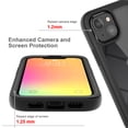 thumbnail image 4 of iPhone 13 Mini Case, TECHCIRCLE 2 in 1 Slim Hybrid Shockproof Rubber Flexible Bumper Transparent Matte Anti-Slip Cover Protective Case for iPhone 13 Mini 2021, Black, 4 of 6