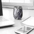 thumbnail image 3 of 12oz Stainless Steel Insulated Wine Tumbler with Lid and Straw – Double Wall Vacuum Mug for Hot & Cold Drinks, 304 Steel Interior, Sweat-Free Design, 3 of 5