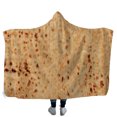 thumbnail image 1 of Manta original de burritos mexicanos, manta polar con textura de tortilla súper suave, nueva con capucha, cubierta, 1 of 4