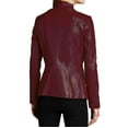 thumbnail image 2 of Luis Leather Womens Solid Cheezy Genuine Lambskin Leather Jacket, Biker Jacket Small, 2 of 3