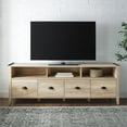 thumbnail image 4 of Bowery Hill 70" Industrial Farmhouse 4-Drawer TV Stand in White Oak, 4 of 5