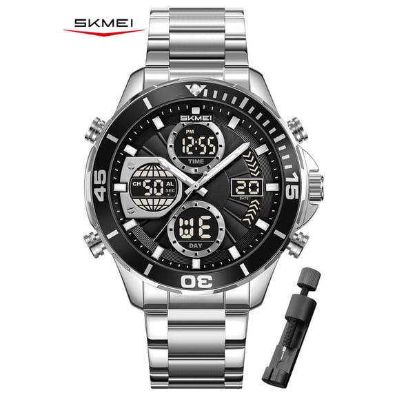 SKMEI Watch for Men Military Digital Watches Waterproof Chronograph Mens Watches with LED Back Ligh/Alarm/Dual Time