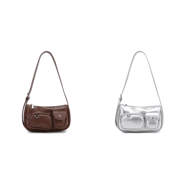 Bolso Hombro Mujeres Múltiples Bolsillos Bolsillo Bolsas Axila (café)