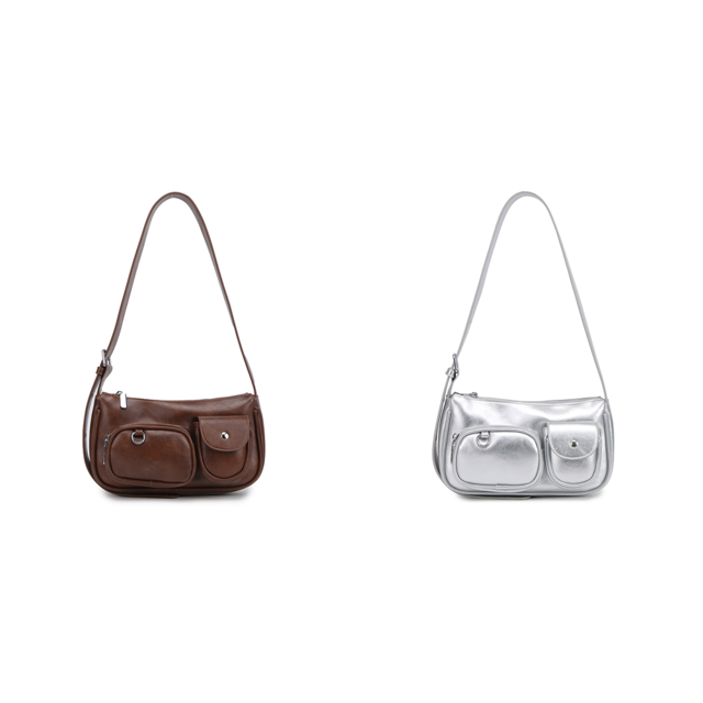 Bolso Hombro Mujeres Mujeres Bolso Bolsillo Múltiple Informal Bolso Axila (café)