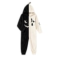 thumbnail image 2 of Black Pumpkin Onesie Pajamas for Women Polyester Cozy Home Loungewear Plush Fleece Hooded One Piece Jumpsuit Pumpkin Pjs Pajamas M, 2 of 5