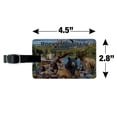 thumbnail image 5 of Rocky Mountain National Park Animals Moose Cougar Bear Beaver Elk Rectangle Leather Luggage Card Suitcase Carry-On ID Tag, 5 of 8