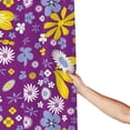 thumbnail image 6 of Purple Floral Flowers Pattern Shower Curtain, Retro Style Waterproof Bath Curtains for Bathroom Decorations, 72 x 72 inches, 6 of 7