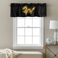 thumbnail image 3 of Dragons Flames Valance Curtain for Windows Yellow Dragons Abstract Art Black Background Rod Pocket Curtain Valances Short Window Treatments Panels for Kitchen Bathroom Laundry Basement 42 x 12 Inch, 3 of 9