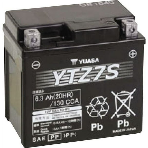 Yuasa  YUAM727ZS; Battery AGM Ytz7S Factory Activated (Non-Spillable)(UPS Ground Shipping Only)