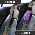 thumbnail image 3 of Unique Bargains 1 Pair Universal Car Seat Belt Cover Seat Belt Cushion Shoulder Strap 9.53"x2.95" Plush Purple, 3 of 6