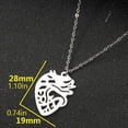 thumbnail image 3 of Collar Colgante Corazón Anatómico Humano Acero Inoxidable Cadena Clavícula Regalo, 3 of 7