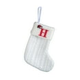 thumbnail image 1 of Decorative Knitted Christmas Socks Bag for Kids with Embroidery Letters Candy Themed Holiday Stocking, 1 of 3