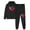 Black, variant on Lounge Sets for Women 2 Piece Long Pants Solid Color 2 Piece Outfits Set for Women Women's Fashion Sports Casual Coat Long Pants Hooded Sweater Pants Set Long Sleeve Hooded Set