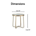 thumbnail image 3 of Elle Decor Mirabelle Outdoor Side Table in French Gold, 3 of 9