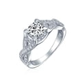 thumbnail image 2 of Bling Jewelry Womens 2CTW Round Solitaire CZ Engagement Ring Infinity Band, 2 of 5