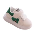 thumbnail image 4 of Zapatillas deportivas planas de PU para bebés, impermeables, con oso Verde 16cm, 4 of 9
