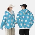 thumbnail image 6 of Gaeub Cute Healthy Teeth Men's and Women's UPF 50+ Long-Sleeved Sun Protection Clothing, Fishing Shirt Long Sleeve Zip - Small, 6 of 9