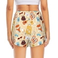 thumbnail image 4 of Uemuo Summer Travel Pattern Women's Athletic Shorts High Waisted Running Shorts with Liner Pockets Gym Elastic Workout Shorts-X-Large, 4 of 9