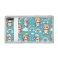 thumbnail image 2 of JIALIOU Nylon Trifold Card Wallet with ID Window Zipper Pocket for Men Women Teen Bear with Hat and Rainbow, 2 of 7