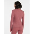 thumbnail image 3 of Avia Women's and Women's Plus Rib Seamed Long Sleeve Tee, Sizes XS-4X, 3 of 5
