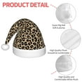 thumbnail image 4 of Fuzoiu Leopard Print-1 Print Santa Hat Christmas Hat for kids,Santa Hats with Pompom, Unisex Xmas Holiday Hat for Christmas New Year Festive Party Supplies, 4 of 6