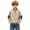 Khaki, variant on Hurxie Boy's Quarter Zip Pullover Lightweight Mock Neck Active Tops Kids Sweatshirts, Long Sleeve Golf Shirts School Fall Sports Clothes 110