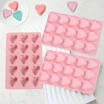 3-Piece Heart Silicone Mold Set, Food-Safe Baking & Candy Molds for Chocolate, Resin, and Cupcake Decorations