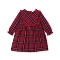 thumbnail image 1 of Vestido Beebay a cuadros tartán rojo de manga larga, 2 años, 1 of 6