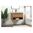 thumbnail image 2 of Elegant Kitchen and Bath 30 inch Single bathroom vanity in walnut brown with backsplash, 2 of 4