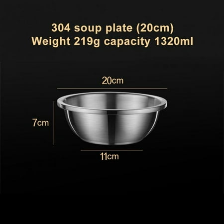 

Stainless Steel Mixing Bowl Salad Food Soup Egg Beater Bowl Vegetable Fruit Cleaning Basin Tableware Dish Kitchen Utensils