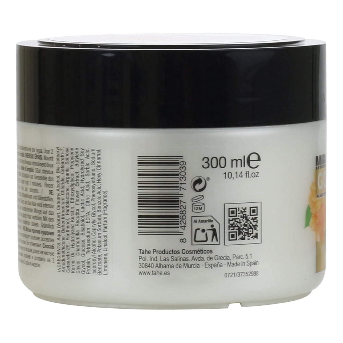 Tahe Miracle Gold Frizz Control Mask for Thick Hair, 300 ml