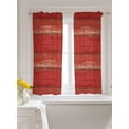 thumbnail image 3 of Red Wood Grain Curtains 54 Inch Length, Sheer Curtains for Bedroom Living Room Window Farmhouse Vintage Wooden Rustic Planks Rod Pocket Drapes Kitchen Curtains Small Half Window 42"x54" 2 Panels, 3 of 6