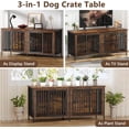 thumbnail image 6 of Amlancher Dog Crate Furniture for 2 Large Dogs, 78inch Heavy Duty Dog Kennel Furniture, Rustic Brown, 6 of 7