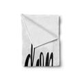 thumbnail image 2 of Brandon Soft Flannel Fleece Throw Blanket, Widespread Name Design with Monochrome Letters Cursive Font Pattern, Cozy Plush for Indoor and Outdoor Use, 50" x 70", Black and White, by Ambesonne, 2 of 6