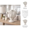 thumbnail image 5 of Bust Sculpture Home Decor Accent - Elegant Paper Mache Figurine Ornament for Shelf and Coffee Table Styling - Decorative Statement Piece for Living Room, Bathroom, Office or Any Room - 16", Ivory, 5 of 15