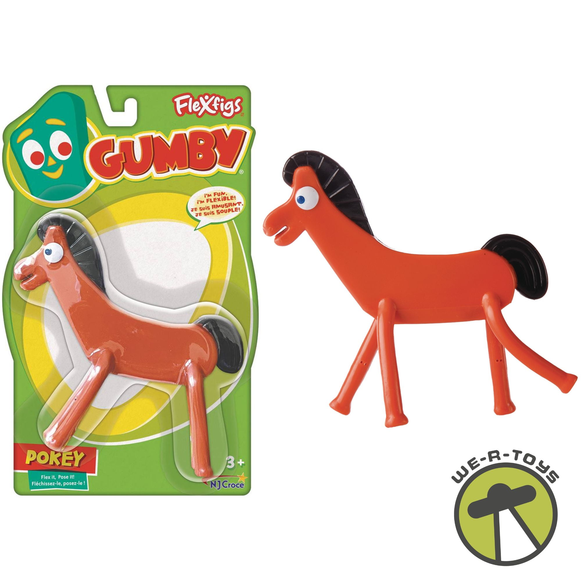 Bendable GUMBY フィギュア Pocket Size Retro Gumby and Pokey Bendable Figure Set