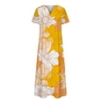 thumbnail image 4 of Fshaion Robe d'Été pour Femmes 2024 Grande Taille Manches Courtes Col en V Imprimée Robe Ample en Solde à Moins de 10!, 4 of 5