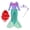 G023-Multi, variant on Jurebecia Mermaid Princess Dresses up Halloween Costume Birthday Party Cosplay Role Play Clothes 130 cm 7-8 Years