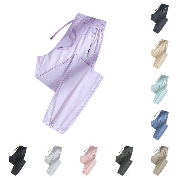 Luvior Comfys fit Pants for Women Over 50,Stretch Active - Women's Ultra Stretch Ice Silk Comfort Casual Pants