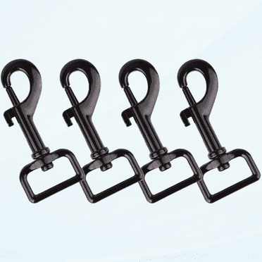 4 PCS Swivel Snap Hooks for Dog Leash Keychain, Pet Buckle Clips 3.1 x 1 Inch (Black)