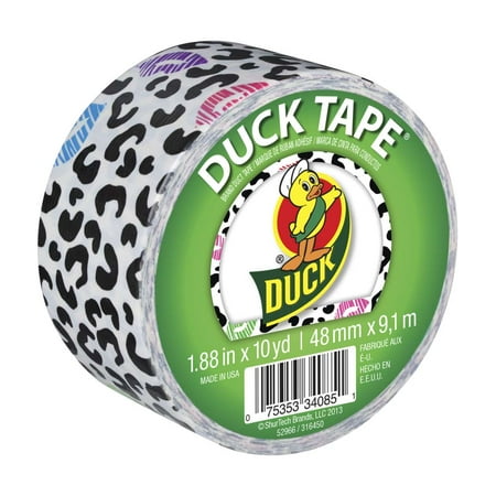 Printed Duck Tape Brand Duct Tape - Cheetah Kiss, 1.88 in. x 10 yd.