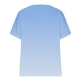 thumbnail image 5 of Cotton Plus Size T Shirt for Women Graphic Loose V Neck Top July 4th Print Short Sleeve L-5X Casual Large Tee (XX-Large, Light Blue), 5 of 5