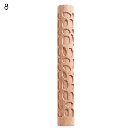 

UDIYO Rolling Pin Rolling Pin Food Grade Sturdy Construction Wood Multifunctional Labor-saving Embossed Pastry Roller for Home