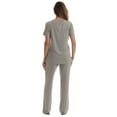 thumbnail image 3 of #FollowMe Pajama Pants Set with Satin Trim  Stylish, Cozy Sleepwear (Grey With Satin Trim, Small), 3 of 3