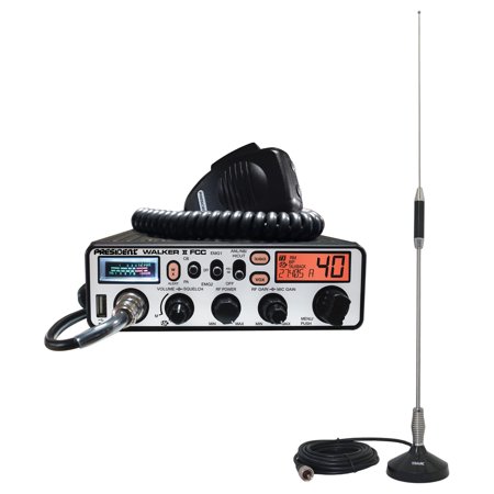 Group President Electronics TXUS100 Walker II FCC CB Radio & Tram 703-HC Load CB Antenna Kit