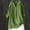 Green, variant on 2025 Summer Tops For Women V Neck Long Sleeve Loose Button Cotton And Linen Tunic Summer Oversize Blouse Tops Green XL