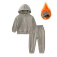 thumbnail image 2 of Boys 2 Piece Outfits Long Sleeve Sweatshirt Top Sweatpants Fall Winter Clothing Set 6-12 Months 12-24 Months 2T 3T 4T 5T 6T 7T 8T 9T Children(Light Gray,6-7 Years), 2 of 5