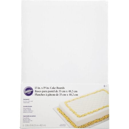 2 x 10" x 8" Inch 3mm Thick Oblong Rectangular Cake Board 