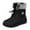 Black, variant on Womens Snow Boots Size 8, Winter Shoes for Women 2025 Work, Flexible, Snap, Western, Open Toe, Women's Fashion, Black, Size 7