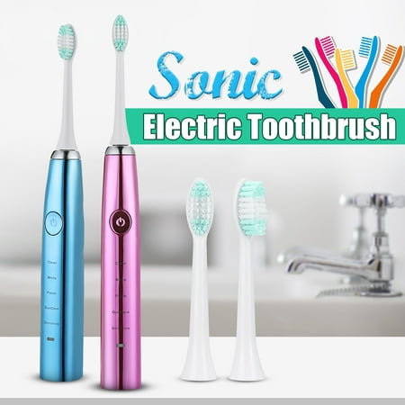 5 Cleaning Modes Adult Portable Sonic Electric Toothbrush USB Charging Power Tooth Brush With 2 Brush